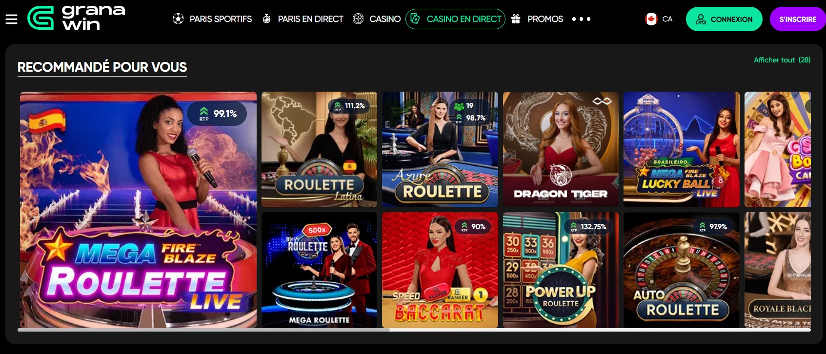 Granawin casino en direct